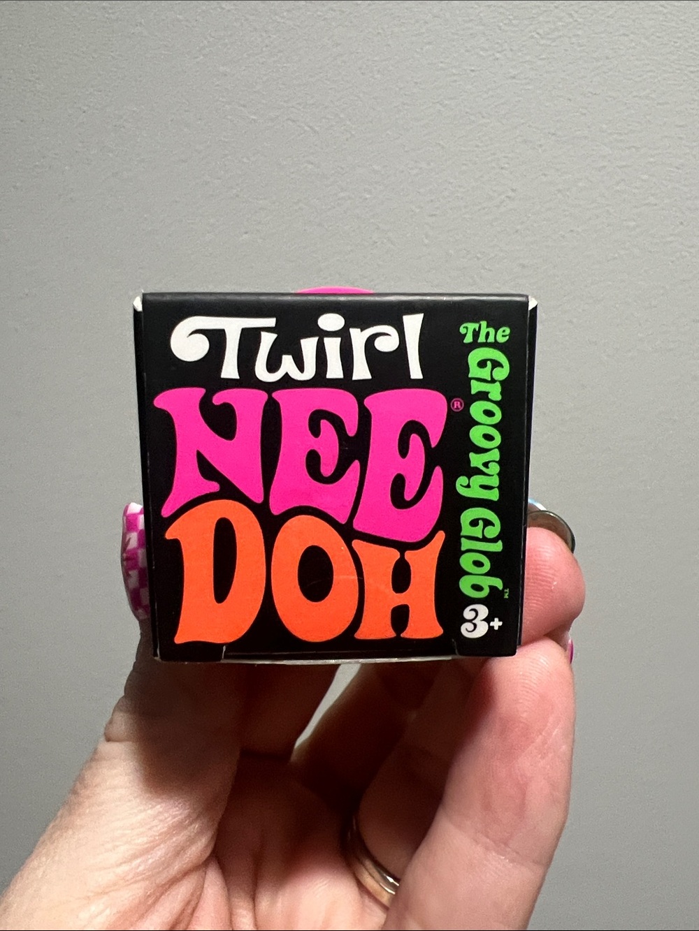 MINI Twirl NEEDOH Groovy Glob Toy - Tiny and HOT Pink
